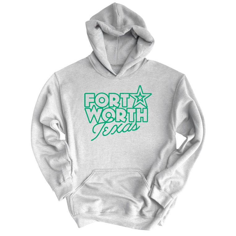 Fort Worth Texas Graphic Hoodie - Grey Heather