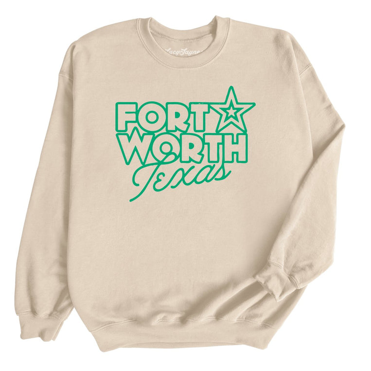 Fort Worth Texas Graphic Sweatshirt - Sand