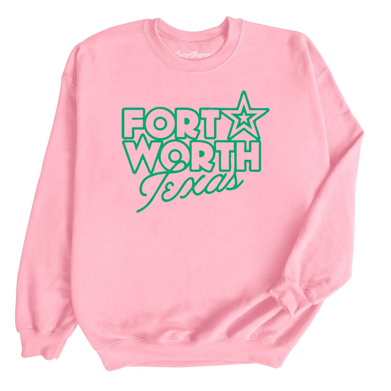 Fort Worth Texas Graphic Sweatshirt - Light Pink