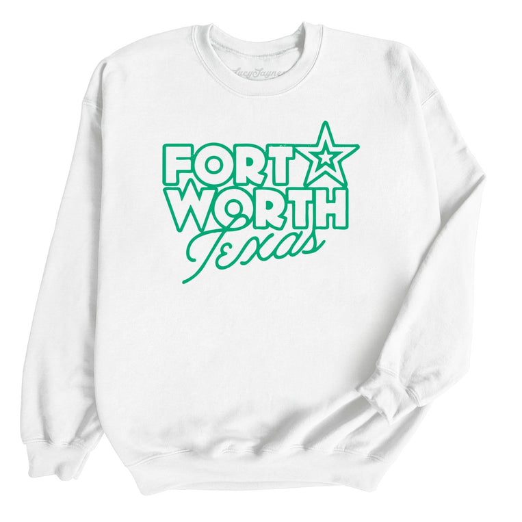 Fort Worth Texas Graphic Sweatshirt - White