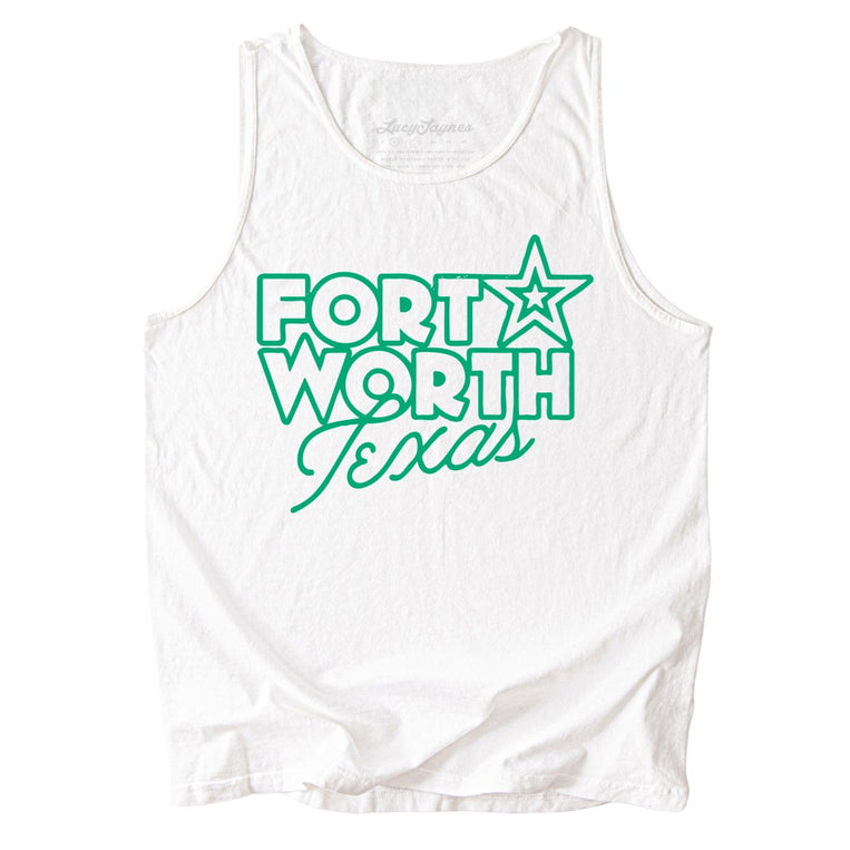 Fort Worth Texas Comfort Colors Graphic Tank Top - White