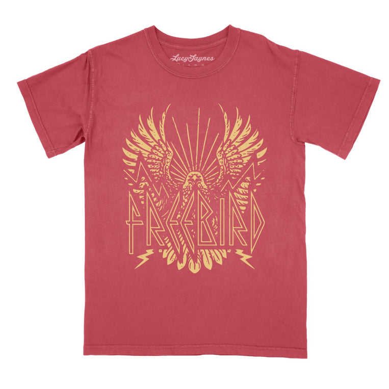 Freebird Comfort Colors Graphic Tee - Crimson