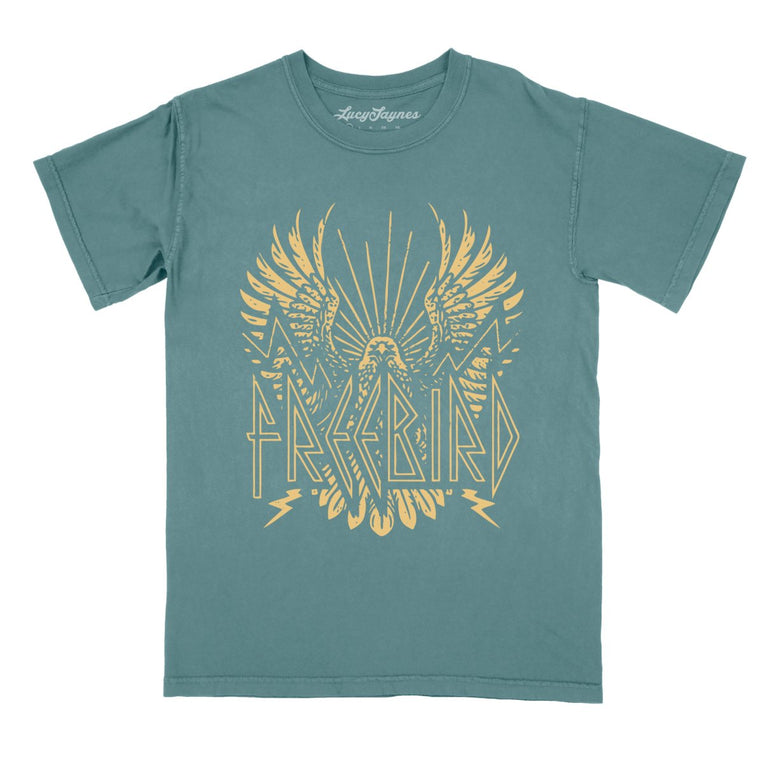 Freebird Comfort Colors Graphic Tee - Blue Spruce