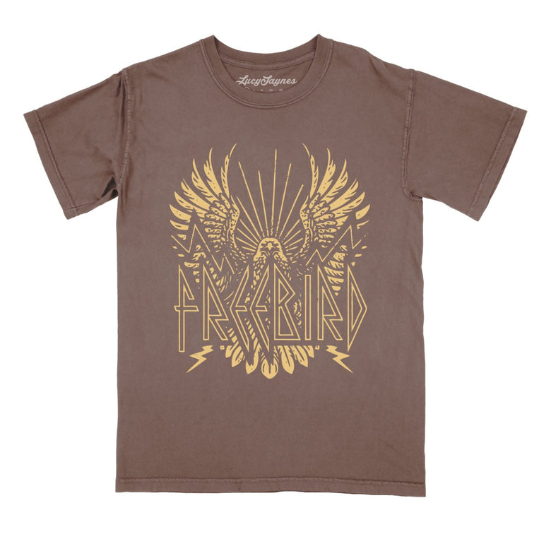 Freebird Comfort Colors Graphic Tee - Espresso