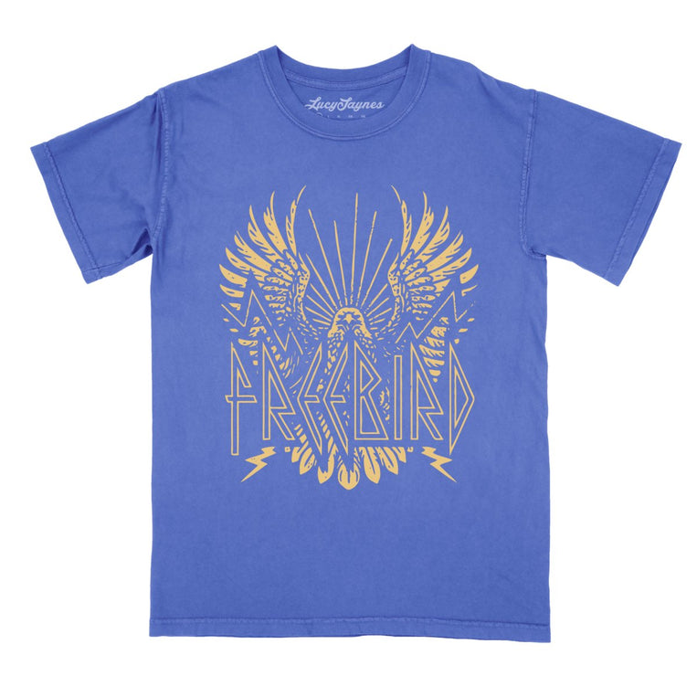 Freebird Comfort Colors Graphic Tee - Flo Blue
