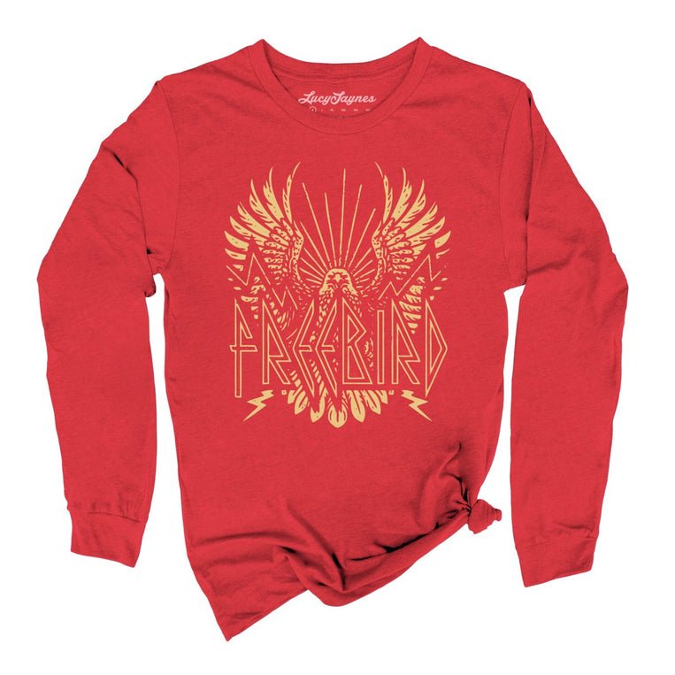 Freebird Graphic Long Sleeve Tee - Red