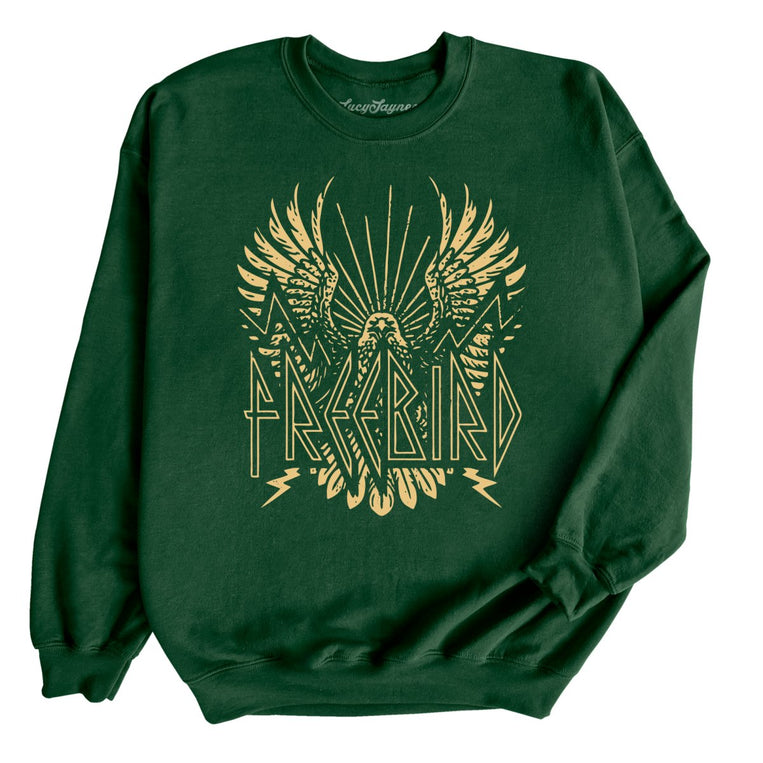 Freebird Graphic Sweatshirt - Forest