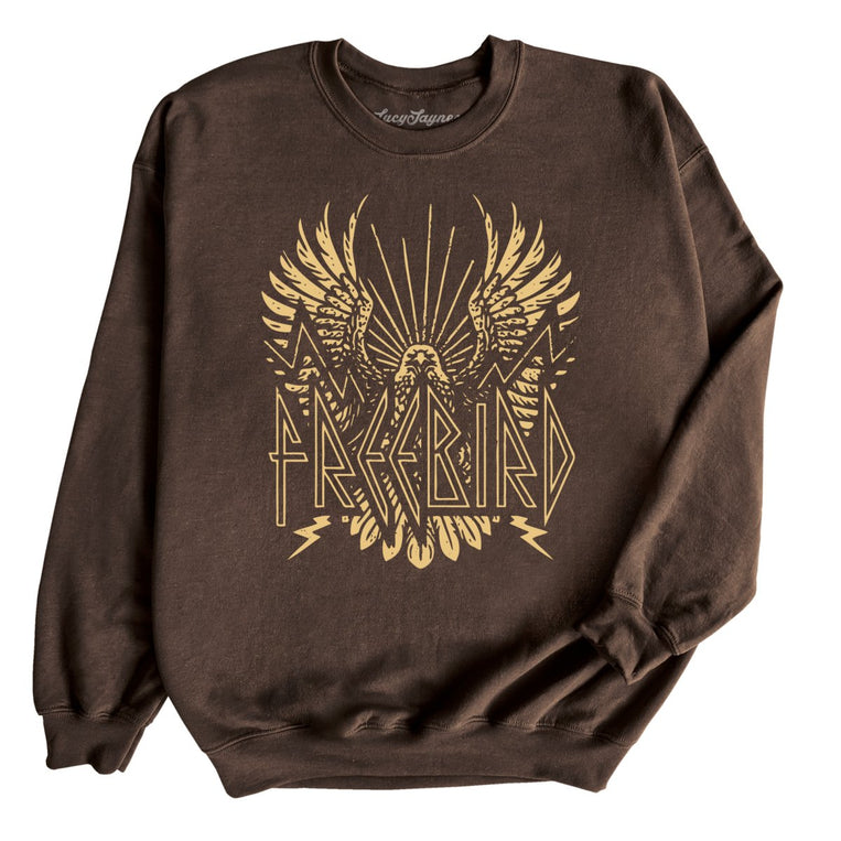 Freebird Graphic Sweatshirt - Dark Chocolate