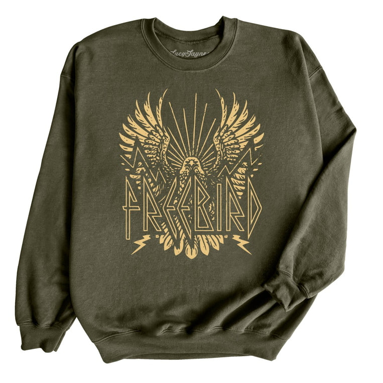 Freebird Graphic Sweatshirt - Military Green