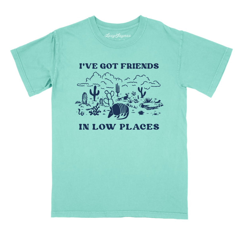 Friends in Low Places Comfort Colors Graphic Tee - Chalky Mint