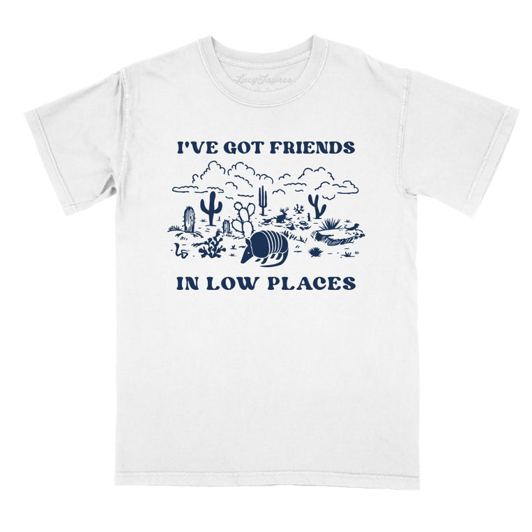 Friends in Low Places Comfort Colors Graphic Tee - White