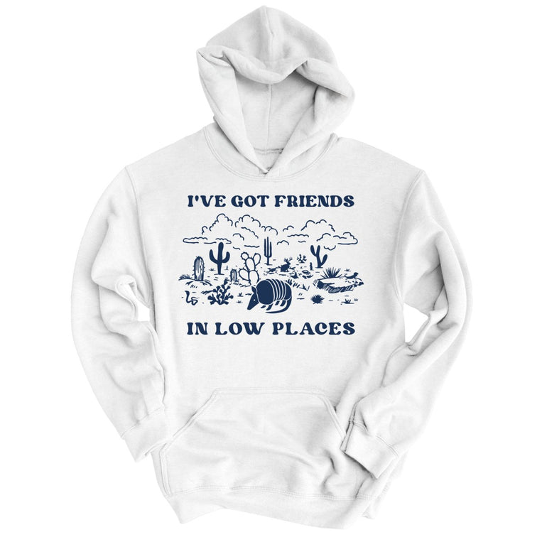Friends in Low Places Graphic Hoodie - White