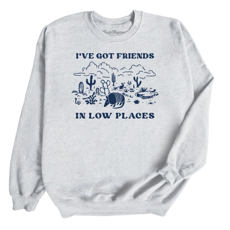 Friends in Low Places Graphic Sweatshirt - Ash