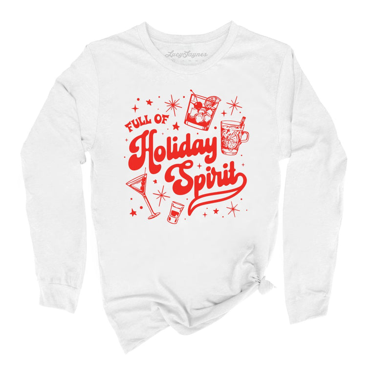 Full of Holiday Spirit Graphic Long Sleeve Tee