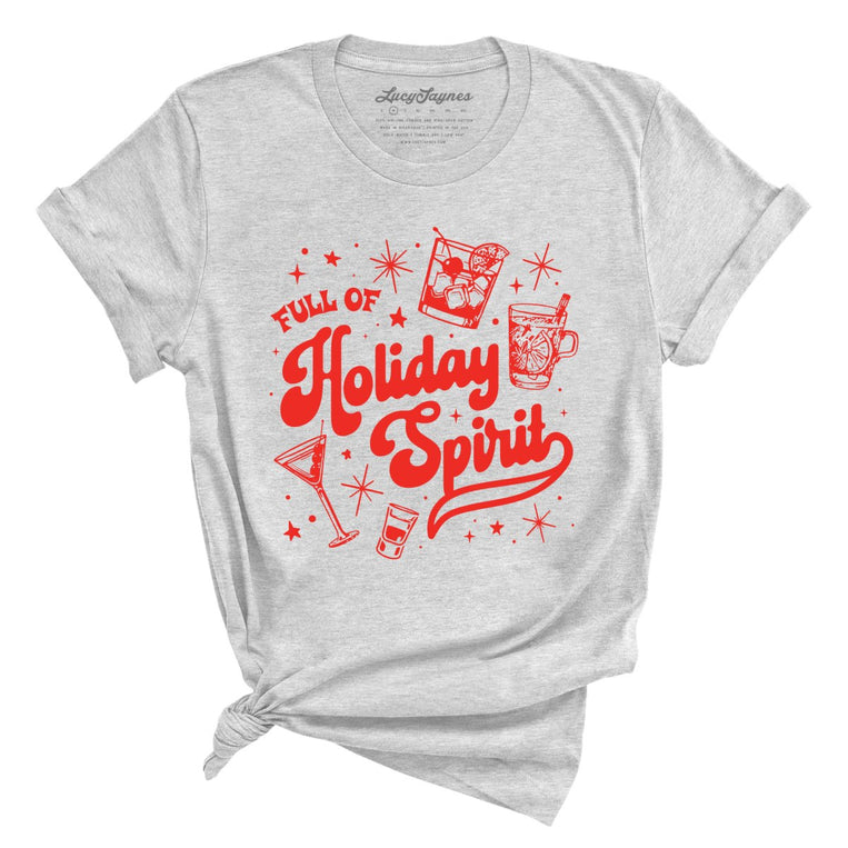 Full of Holiday Spirit Graphic Tee - Athletic Heather