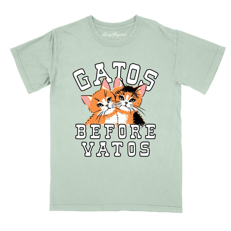 Gatos Before Vatos Comfort Colors Graphic Tee - Bay