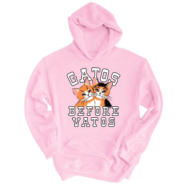 Gatos Before Vatos Graphic Hoodie - Light Pink