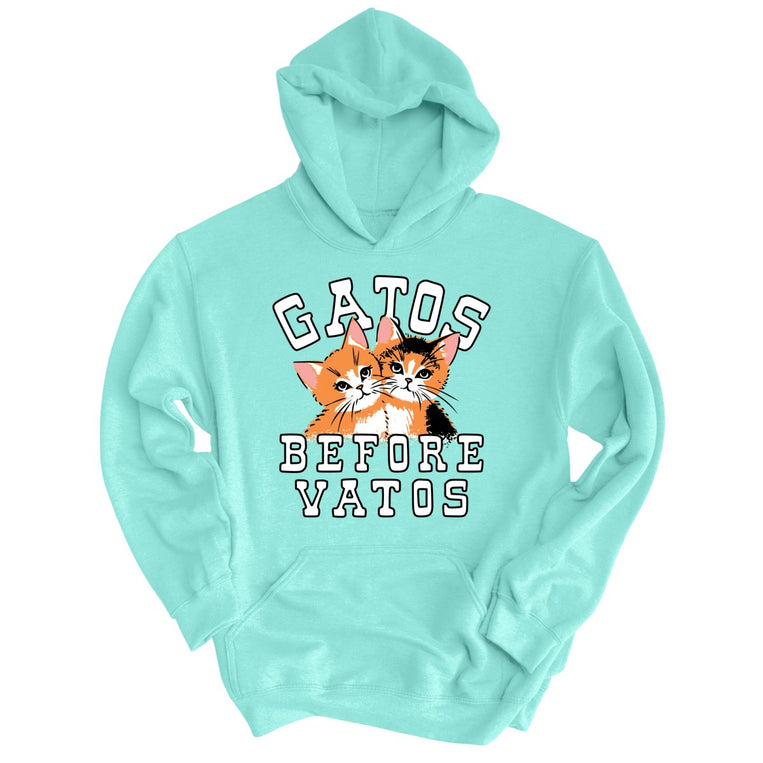 Gatos Before Vatos Graphic Hoodie - Mint