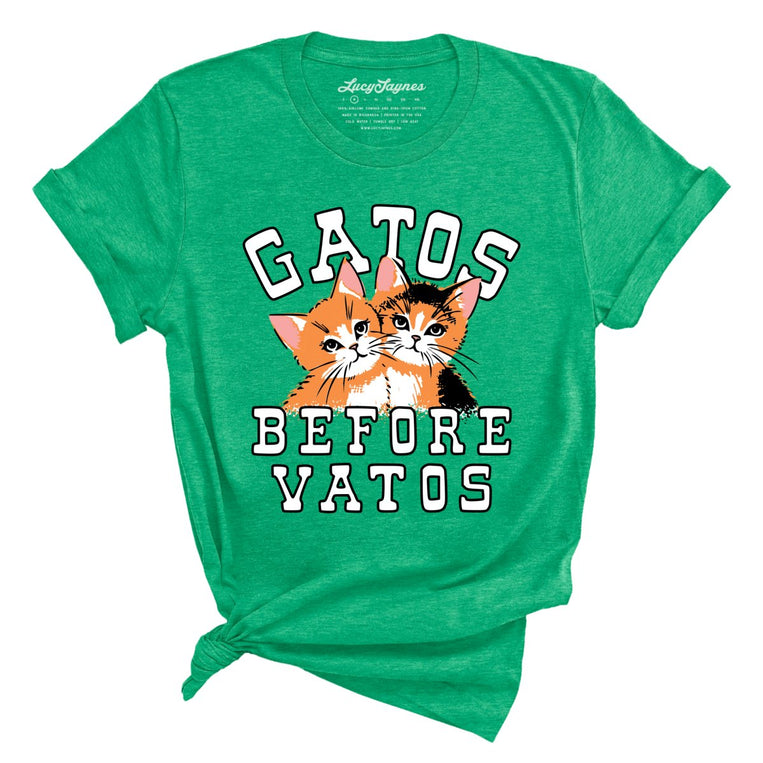 Gatos Before Vatos Graphic Tee - Heather Kelly