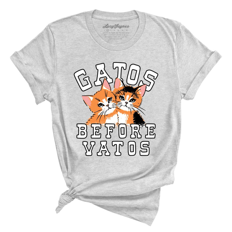 Gatos Before Vatos Graphic Tee - Athletic Heather