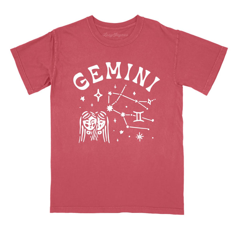 Gemini Comfort Colors Graphic Tee - Crimson