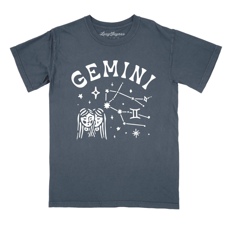 Gemini Comfort Colors Graphic Tee - Denim