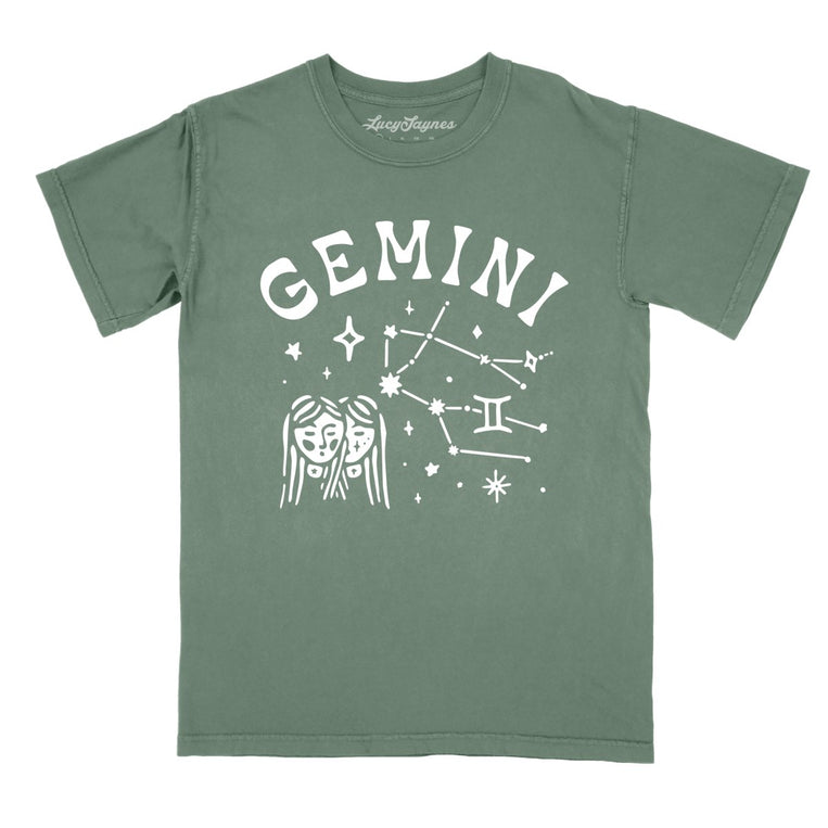 Gemini Comfort Colors Graphic Tee - Moss