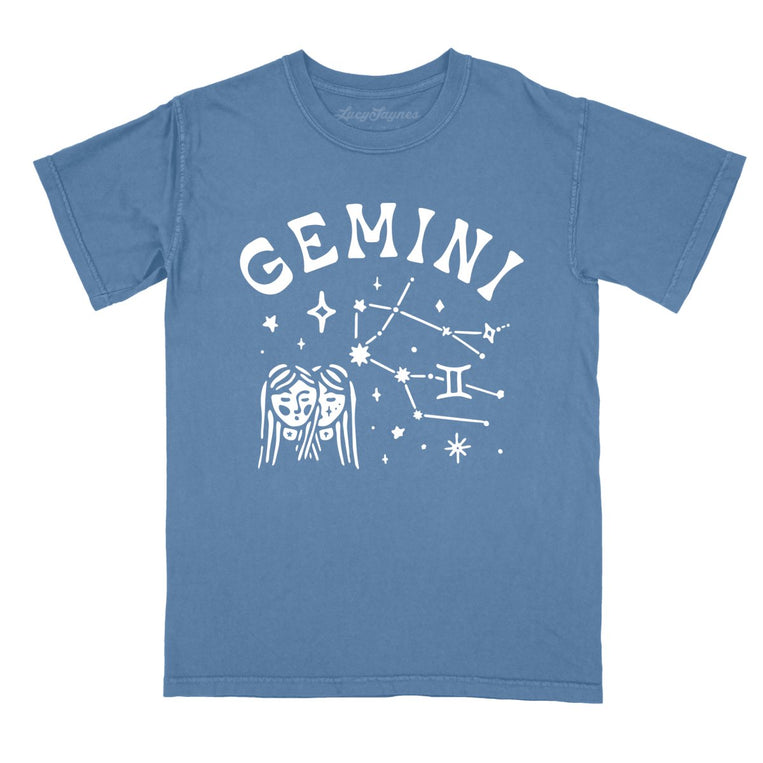 Gemini Comfort Colors Graphic Tee - Blue Jean