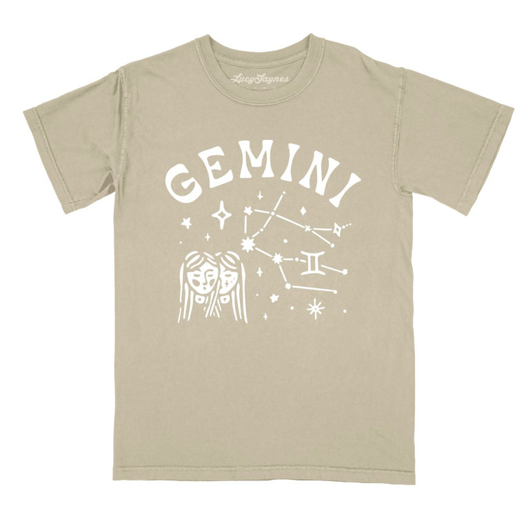 Gemini Comfort Colors Graphic Tee - Khaki