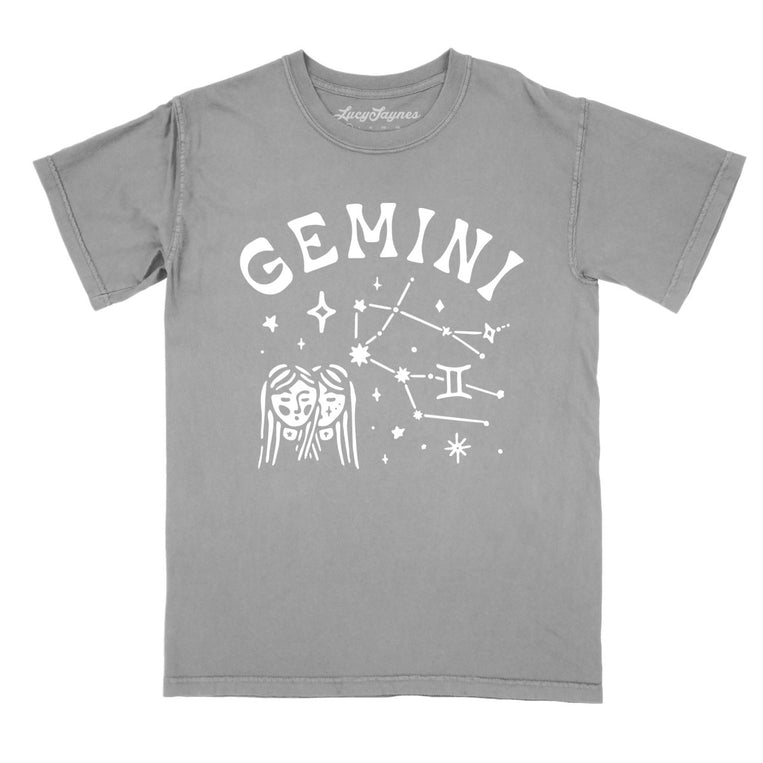 Gemini Comfort Colors Graphic Tee - Grey