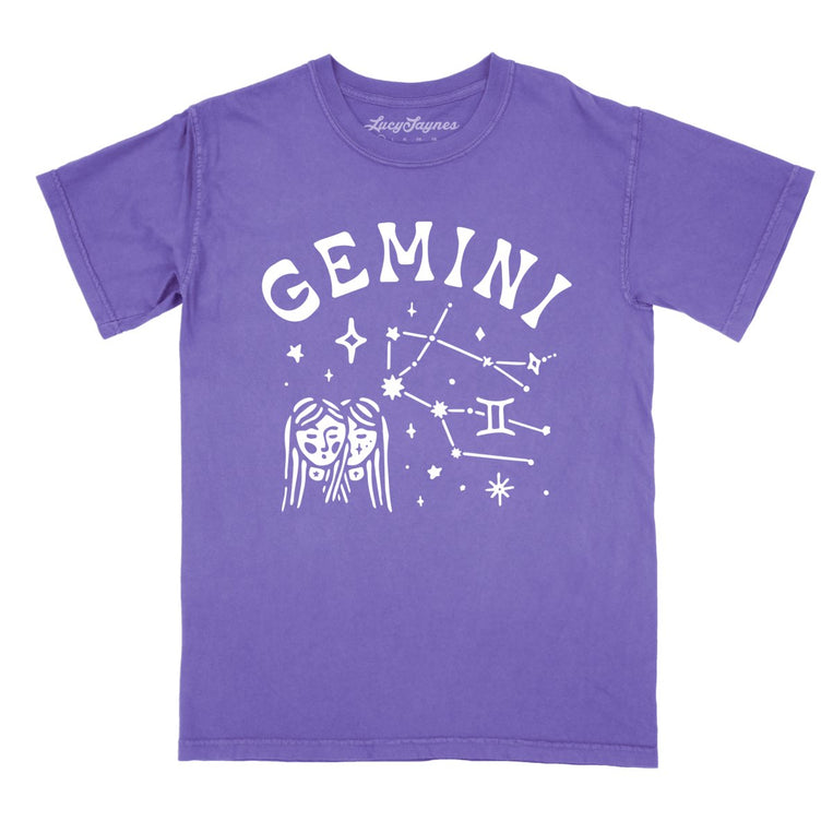 Gemini Comfort Colors Graphic Tee - Violet