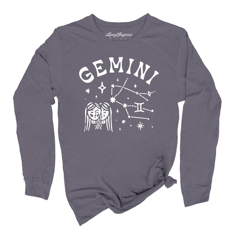 Gemini Graphic Long Sleeve Tee - Storm