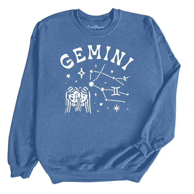 Gemini Graphic Sweatshirt - Indigo Blue