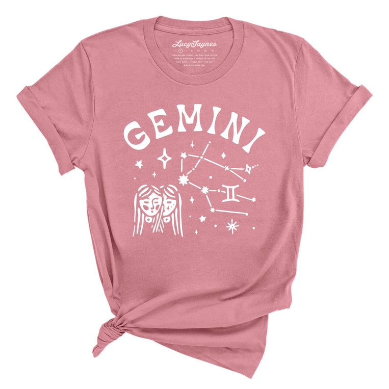 Gemini Graphic Tee - Mauve