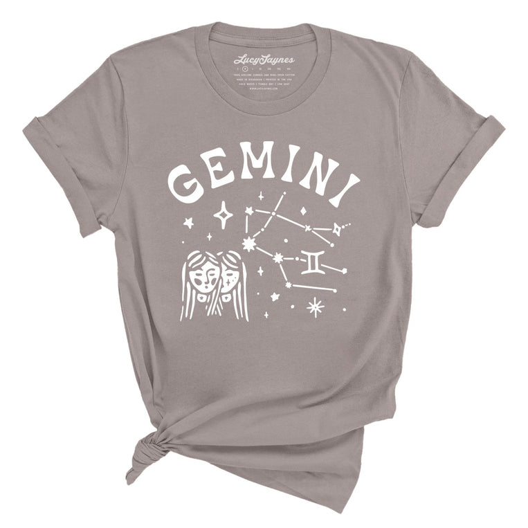 Gemini Graphic Tee - Pebble