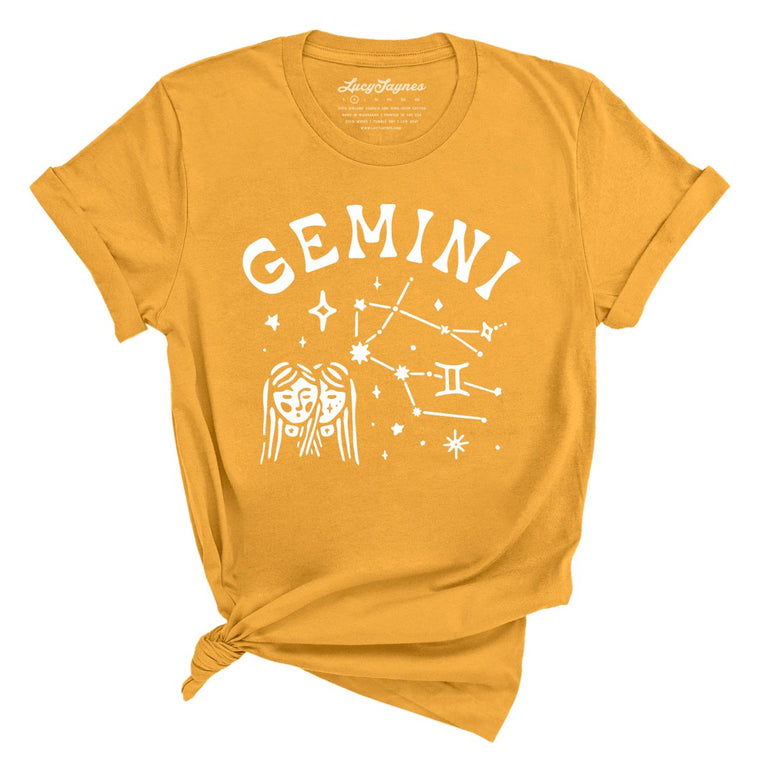 Gemini Graphic Tee - Mustard