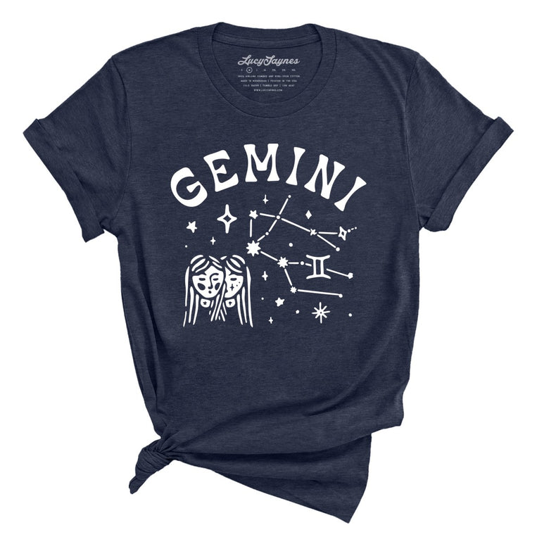 Gemini Graphic Tee - Heather Midnight Navy