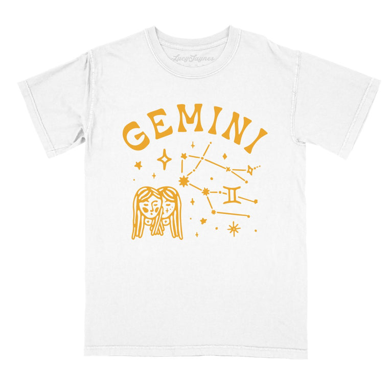 Gemini Comfort Colors Graphic Tee - White