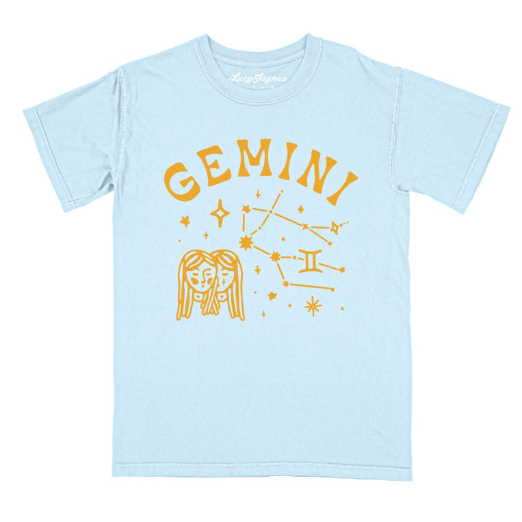 Gemini Comfort Colors Graphic Tee - Chambray