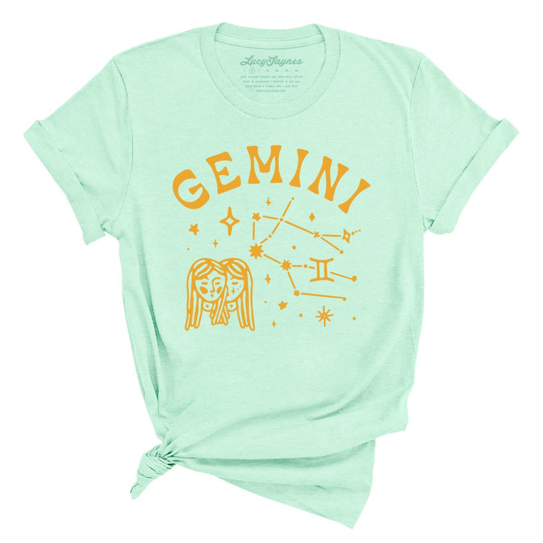 Gemini Graphic Tee - Heather Mint