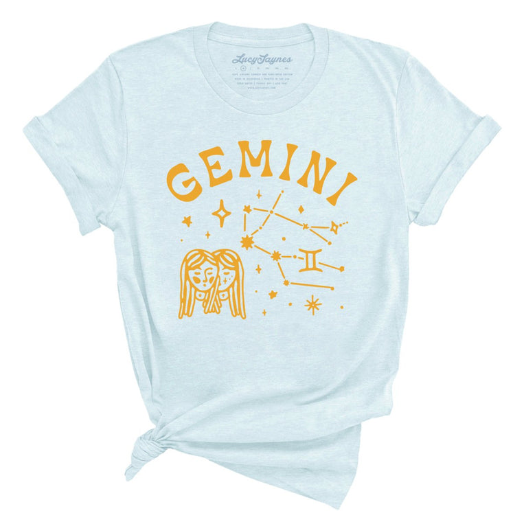 Gemini Graphic Tee - Heather Ice Blue