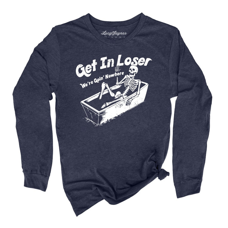 Get in Loser Graphic Long Sleeve Tee - Heather Navy