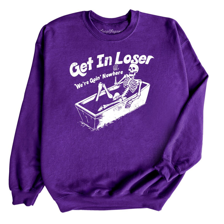 Get in Loser Graphic Sweatshirt - Purple