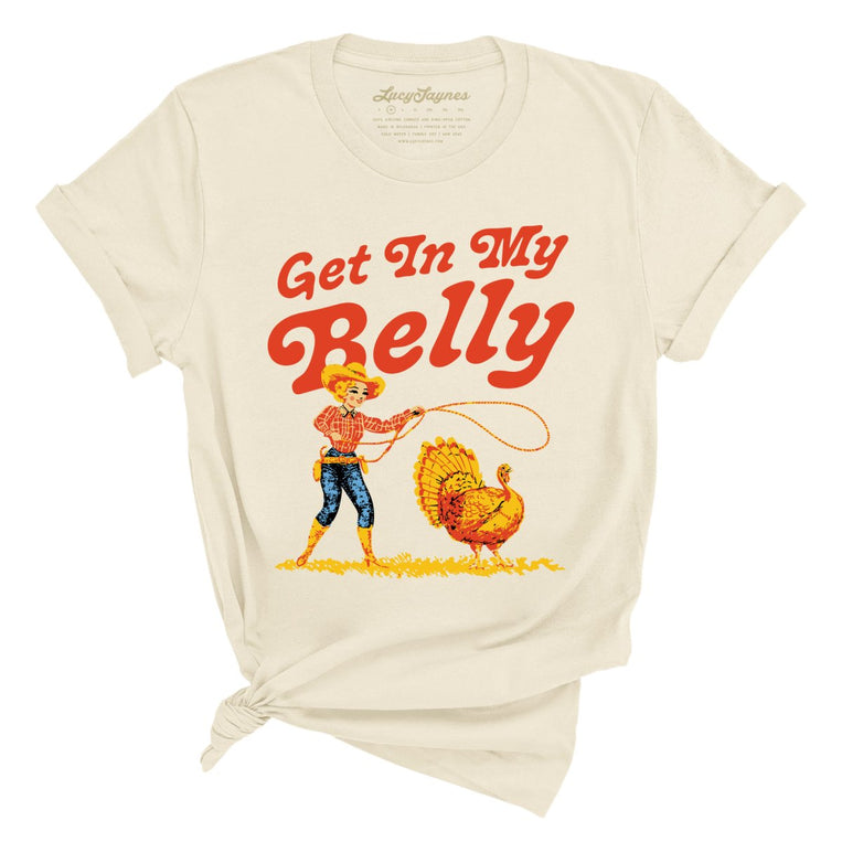 Get In My Belly Graphic Tee - Soft Cream