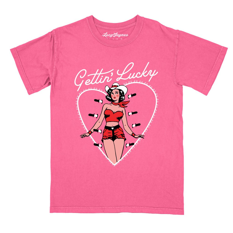 Gettin' Lucky Comfort Colors Graphic Tee - Crunchberry