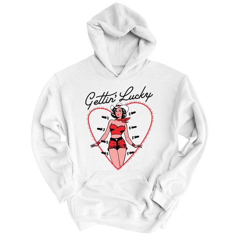 Gettin' Lucky Graphic Hoodie - White