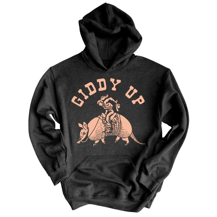 Giddy Up Graphic Hoodie - Charcoal Heather