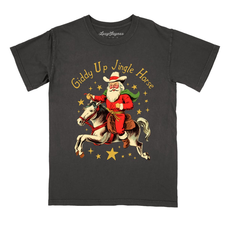 Giddy Up Jingle Horse Comfort Colors Tee