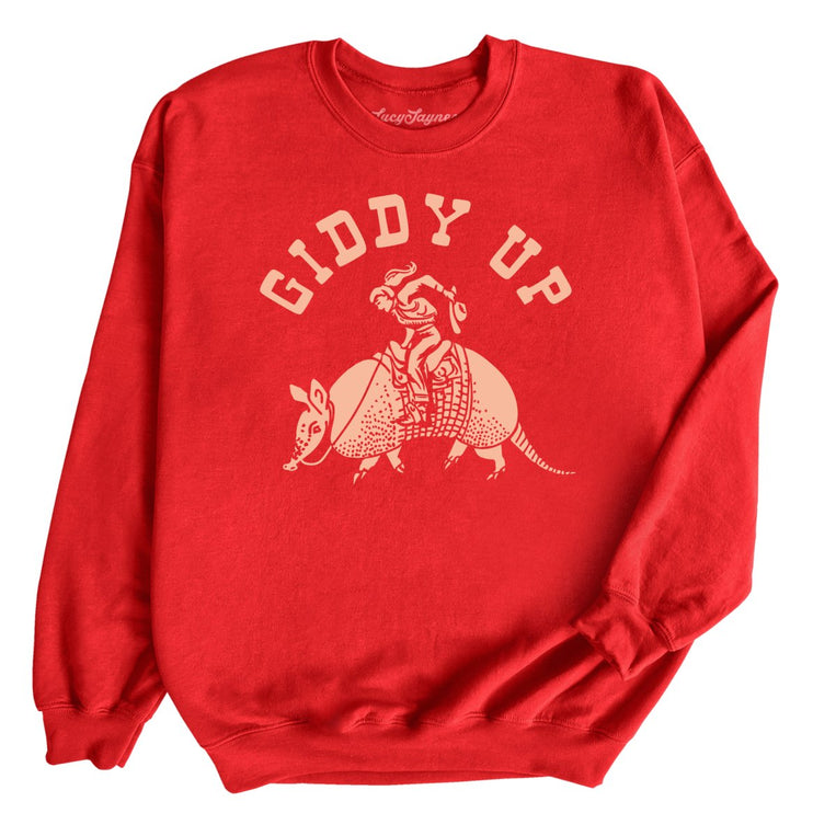 Giddy Up Graphic Sweatshirt - Red