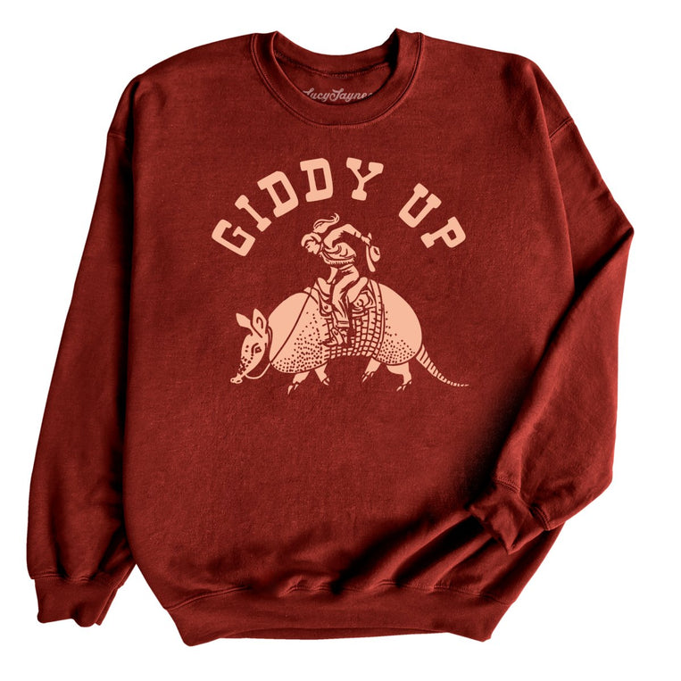 Giddy Up Graphic Sweatshirt - Garnet